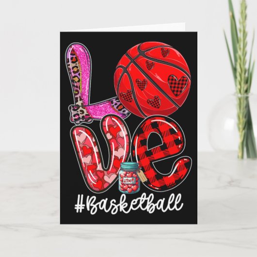 Liefde Bysketbyll Uitrusting Speler Team Valentijn Kaart (Voorkant)
