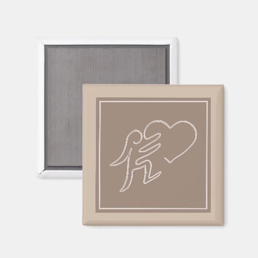 LIEFDE (CACAO) MAGNEET (Voorkant / Achterkant)