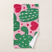 Liefde Cactus Patroon Bad Handdoek (Handdoek)