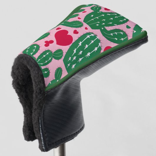 Liefde Cactus Patroon Golfheadcover (3/4 voorkant)