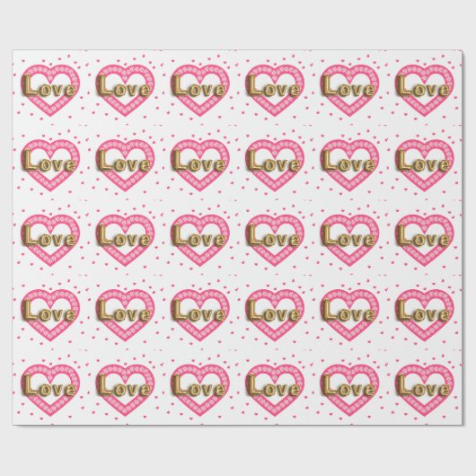 liefde cadeaupapier (Vlak)