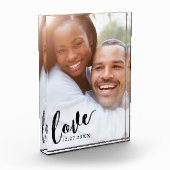 Liefde Calligrafie Schrift Aangepaste Kleur Overla Fotoblokken (Links)