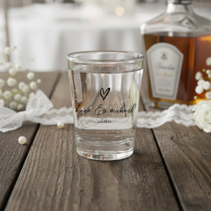 Liefde Calligraphy Hart Zwart B&W ID940 Shot Glas