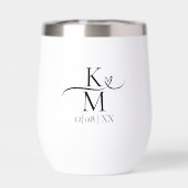 Liefde Calligraphy Initialen Hart Zwart & Wit ID94 (Achterkant)