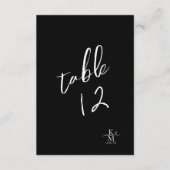 Liefde Calligraphy Tafelnummer Wit B&W ID940 (Voorkant)