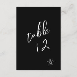 Liefde Calligraphy Tafelnummer Wit B&W ID940