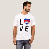 Liefde - Cambodjaanse vlag T-shirt (Voorkant volledig)