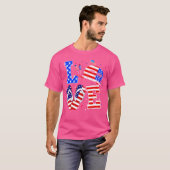 Liefde Camping Flip Flop USA Vlag 4 juli Camper T-shirt (Voorkant volledig)