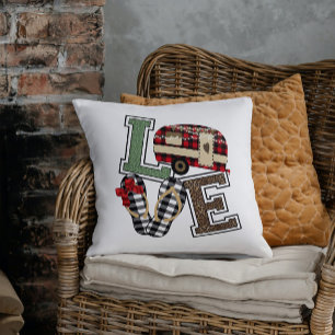 Liefde Camping Modern Kerstmis Teenslippers Buitenkussen
