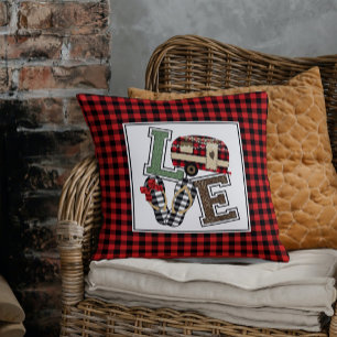 Liefde Camping Modern Kerstmis Teenslippers Buitenkussen