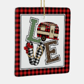 Liefde Camping Modern Kerstmis Teenslippers Keramisch Ornament (Rechts)