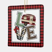 Liefde Camping Modern Kerstmis Teenslippers Keramisch Ornament (Links)