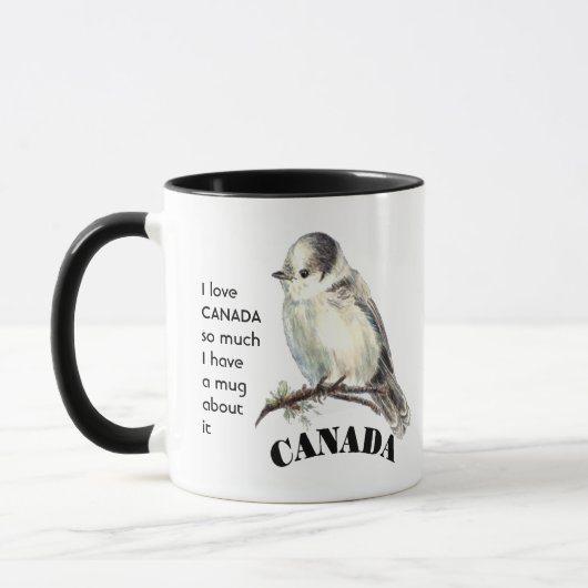 Liefde CANADA GRAY JAY, zo veel als ik Mok van cit (Links)