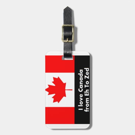 Liefde Canada van Eh tot Zed Bagagelabel (Voorkant verticaal)