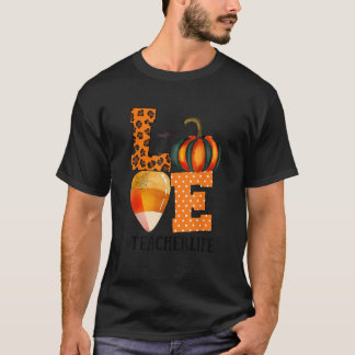 Liefde Candy Corn En Pompoen Halloween Kostuum The T-shirt