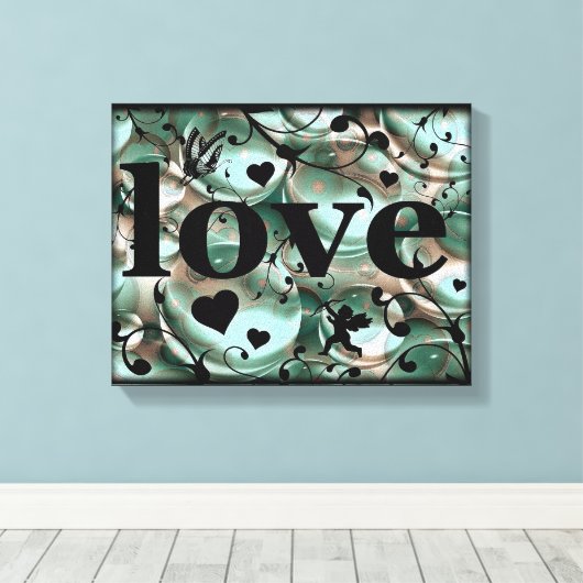 Liefde Canvas Afdruk (Insitu (Houten vloer))