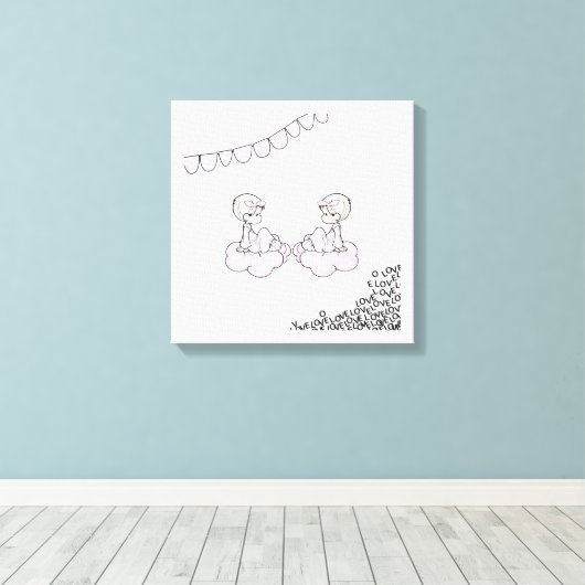 Liefde Canvas Afdruk (Insitu (Houten vloer))