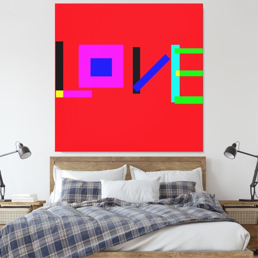 Liefde Canvas Afdruk (Insitu (Slaapkamer))