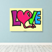 Liefde Canvas Afdruk (Insitu (Houten vloer))