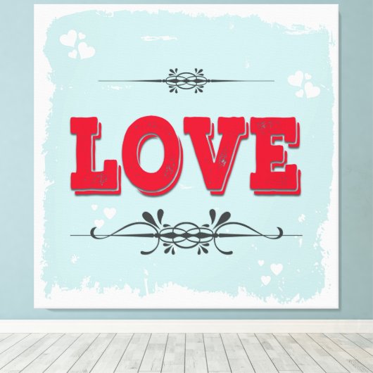 Liefde Canvas Afdruk (Insitu (Houten vloer))