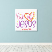 Liefde - Canvas (Glans) Afdruk (Insitu (Houten vloer))