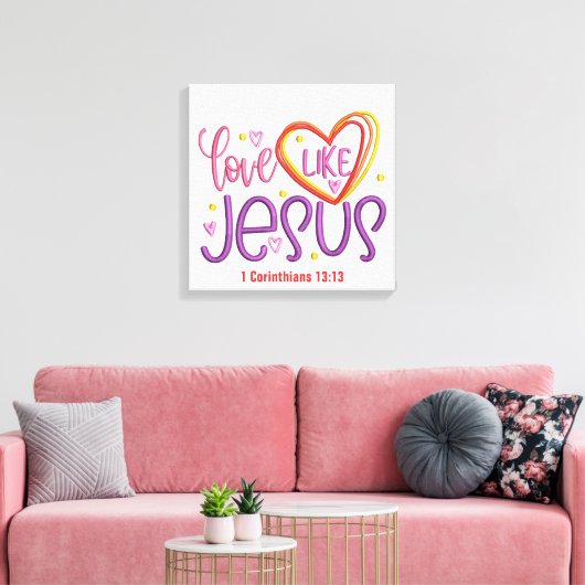 Liefde - Canvas (Glans) Afdruk (Insitu (Woonkamer))