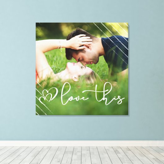 Liefde | Casual Moderne Manuscript de Bekleding va Canvas Afdruk (Insitu (Houten vloer))