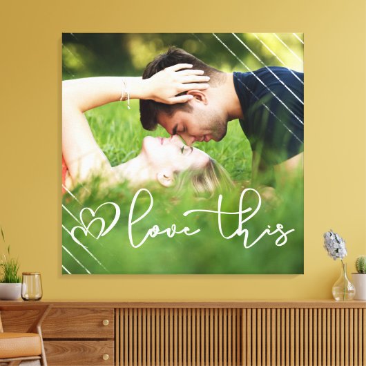 Liefde | Casual Moderne Manuscript de Bekleding va Canvas Afdruk (Insitu (Woonkamer))