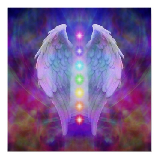 Liefde, chakra, engel, god, genezer, genezing, yog perfect poster (Voorkant)