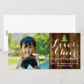 Liefde Cheer Country Vintage Kerstmis Feestdagenkaart (Voorkant / Achterkant)