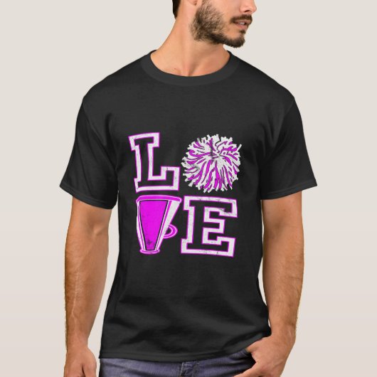 Liefde Cheer Voor N Cheerleader T-shirt (Voorkant)