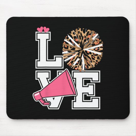 Liefde Cheerleading Cheerleader Muismat (Voorkant)