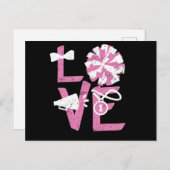 Liefde cheertoonaangevende cheerleiders houden van briefkaart (Voorkant / Achterkant)