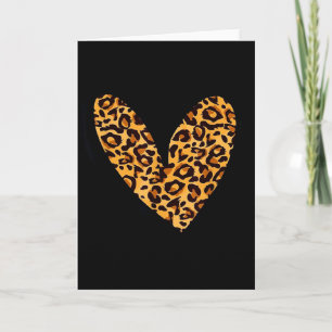 Liefde Cheetah Luipaard Print Hart Valentijnsdag G Kaart