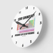 Liefde chemie omdat het leven zo periodiek is ronde klok (Hoek)