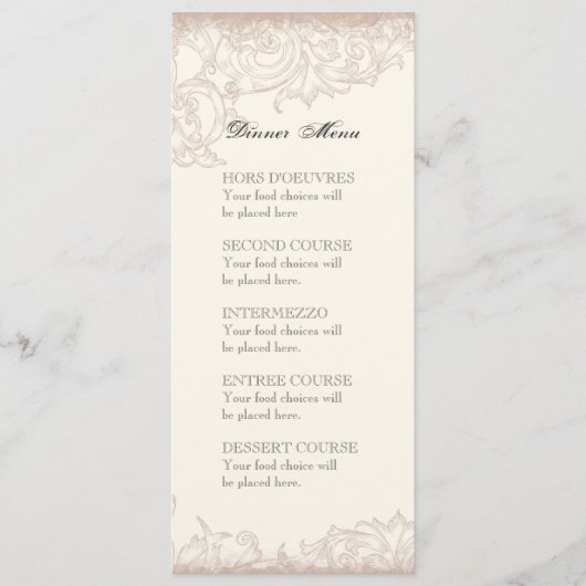 Liefde & Cherish Blue Hydrangea Floral Wedding Menu (Voorkant)