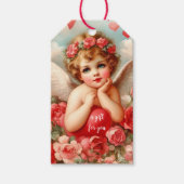 Liefde Cherub Angels met Red Heart Cadeaulabel (Voorkant)