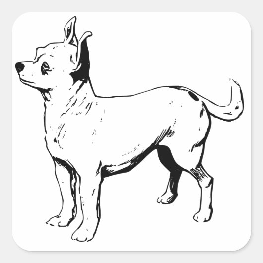 Liefde Chihuahua Puppy Dog Groet Stickers (Voorkant)