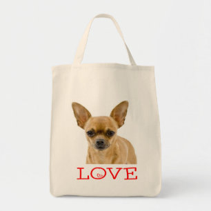 Liefde Chihuahua Tannige en Witte Puppies Hond Tote Bag