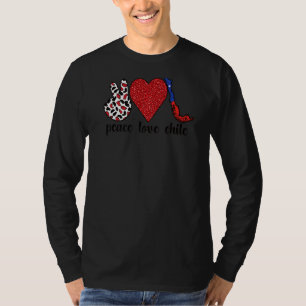 Liefde Chili Trotse Chileense vlag Chileense roots T-shirt
