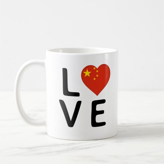Liefde - China vlag Koffiemok (Links)