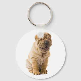 Liefde Chinese Shar Pei Puppies Hond Sleutelhanger