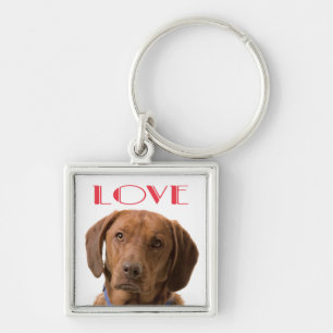 Liefde Chocolade Labrador Retriever Hond Sleutelha Sleutelhanger