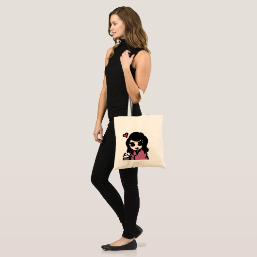 Liefde chocolade tote bag (Voorkant (model))