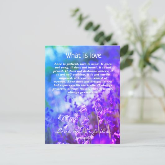 Liefde, Christelijk briefkaart (Staand voorkant)