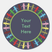 Liefde Circle Ronde Sticker (Voorkant)
