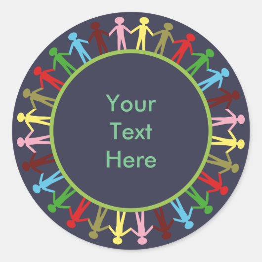 Liefde Circle Ronde Sticker (Voorkant)