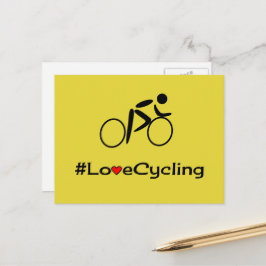 Liefde cirkelpictogram geel briefkaart