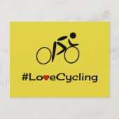 Liefde cirkelpictogram geel briefkaart (Voorkant)