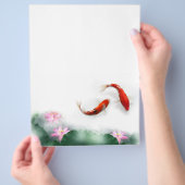 Liefde cirkels | Lotus Koi Orient Hormony Art Flyer (Hand)